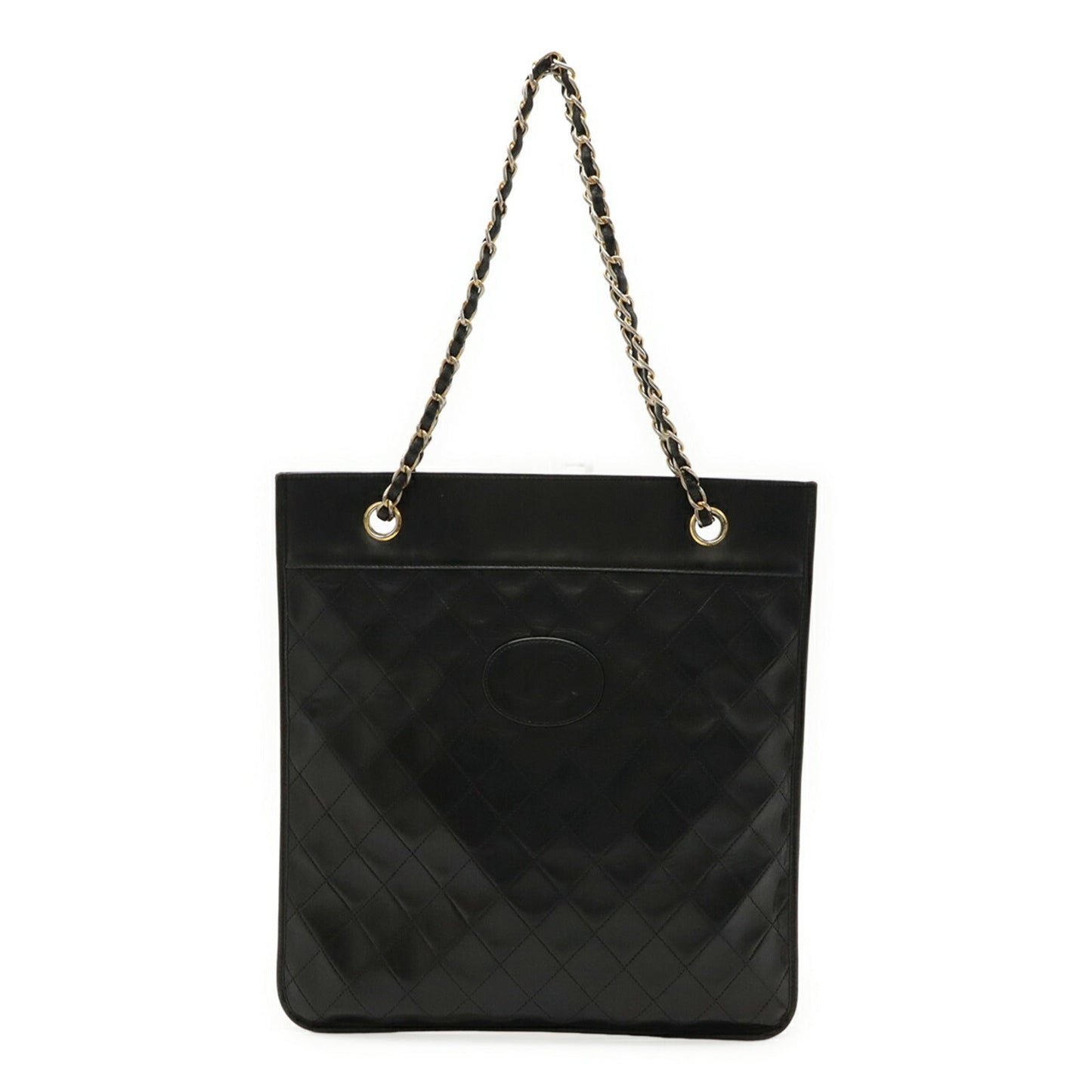 Chanel Black Leather Shoulder Bag Tote Bag