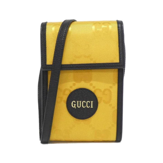 Gucci Yellow Nylon Leather Handbag