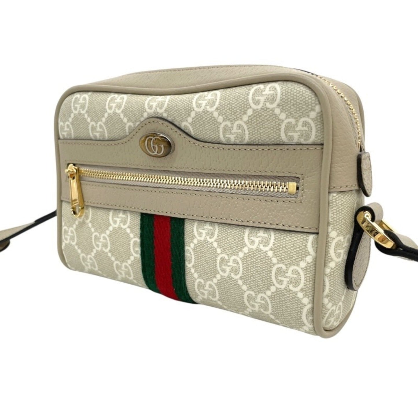 Gucci Beige Gg Supreme Pochette Shoulder Bag