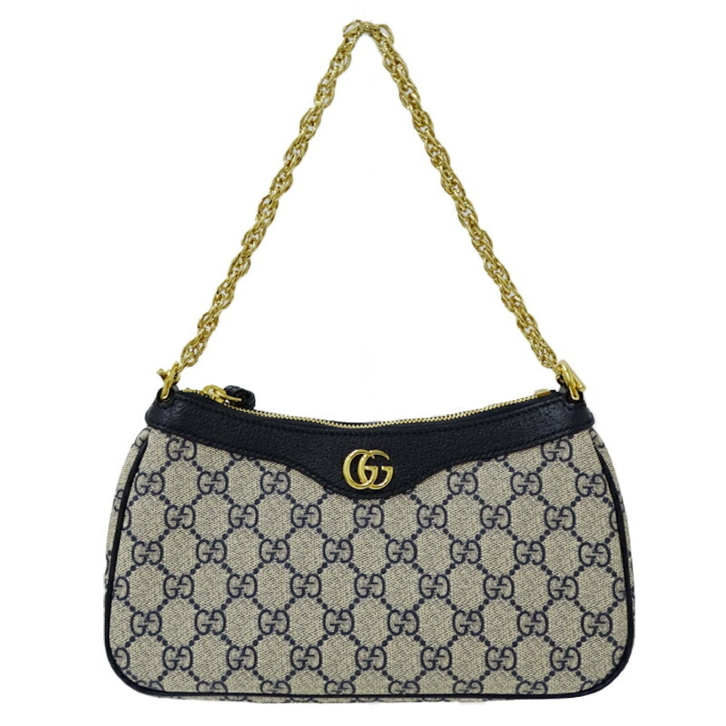 Gucci Beige Navy Pvc Handbag Shoulder Bag
