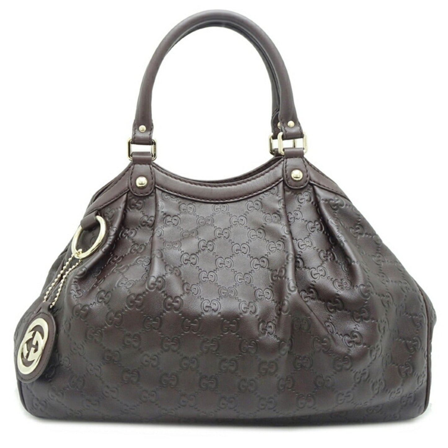 Gucci Dark Brown Leather Handbag