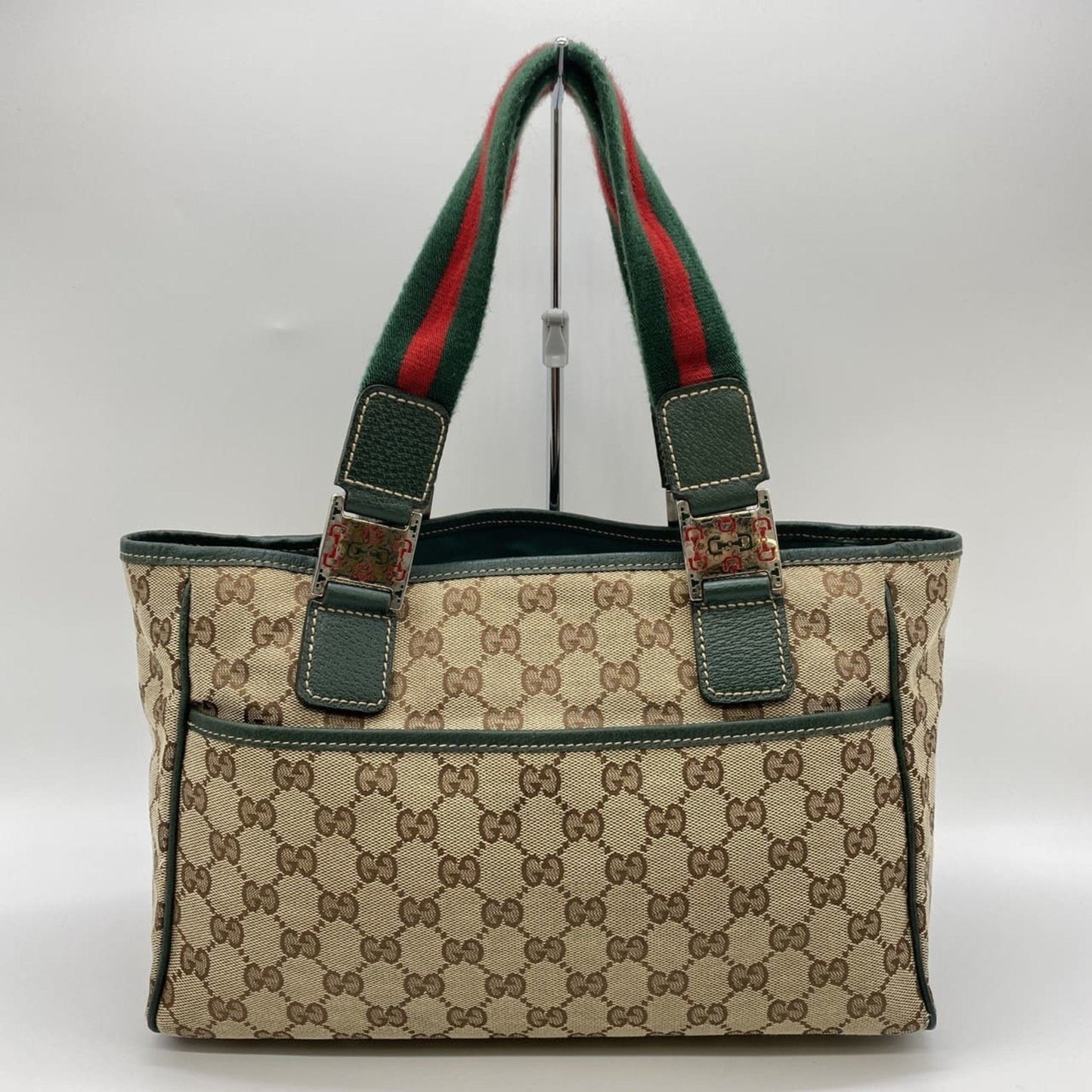 Gucci Beige Gg Canvas Tote Bag