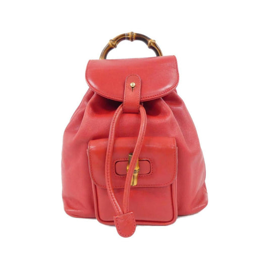 Gucci Red Color Leather Backpack