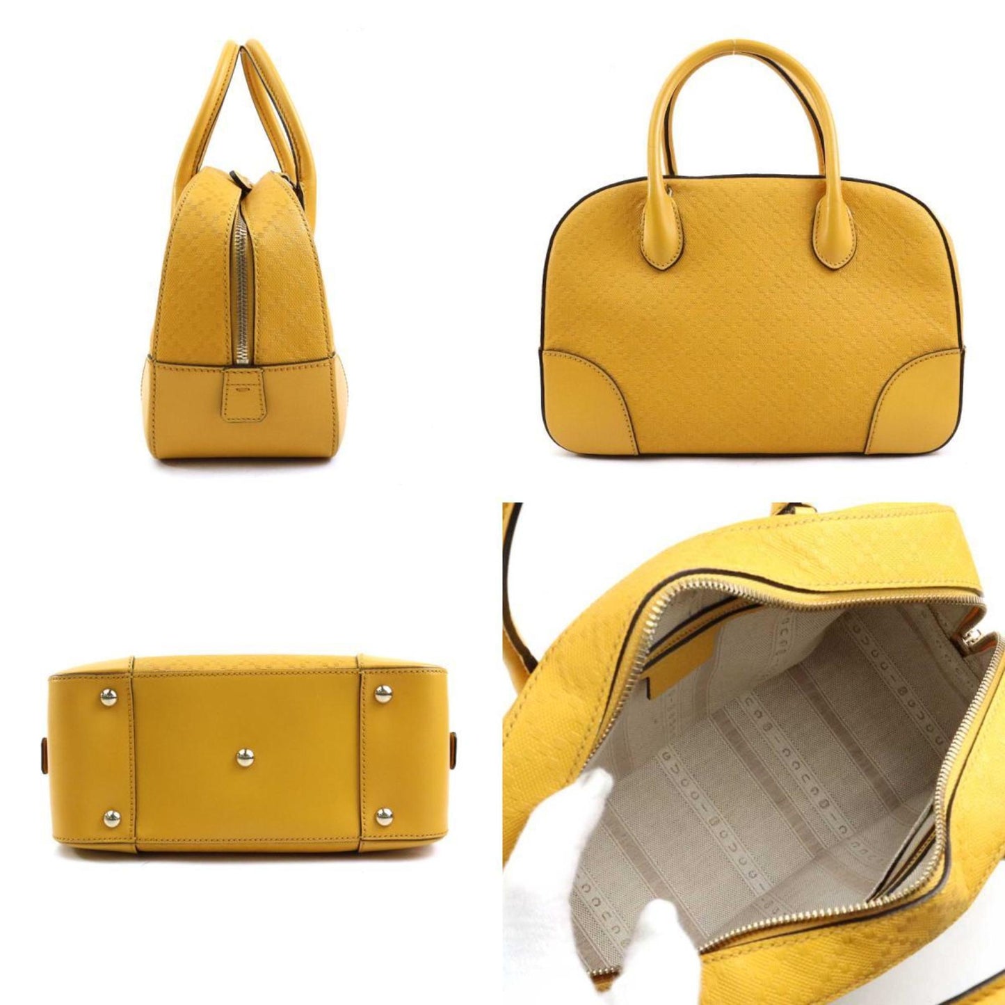 Gucci Yellow Leather Handbag Shoulder Bag