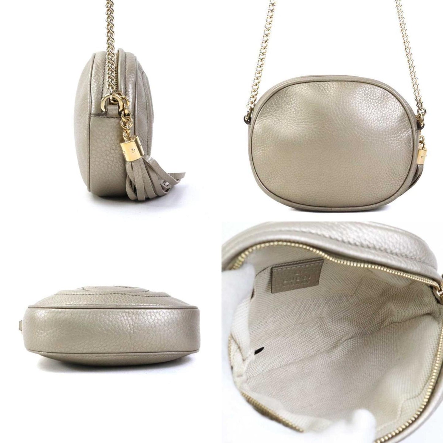 Gucci Gold Leather Shoulder Bag