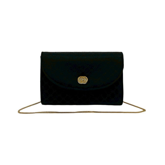 Gucci Black Satin Shoulder Bag