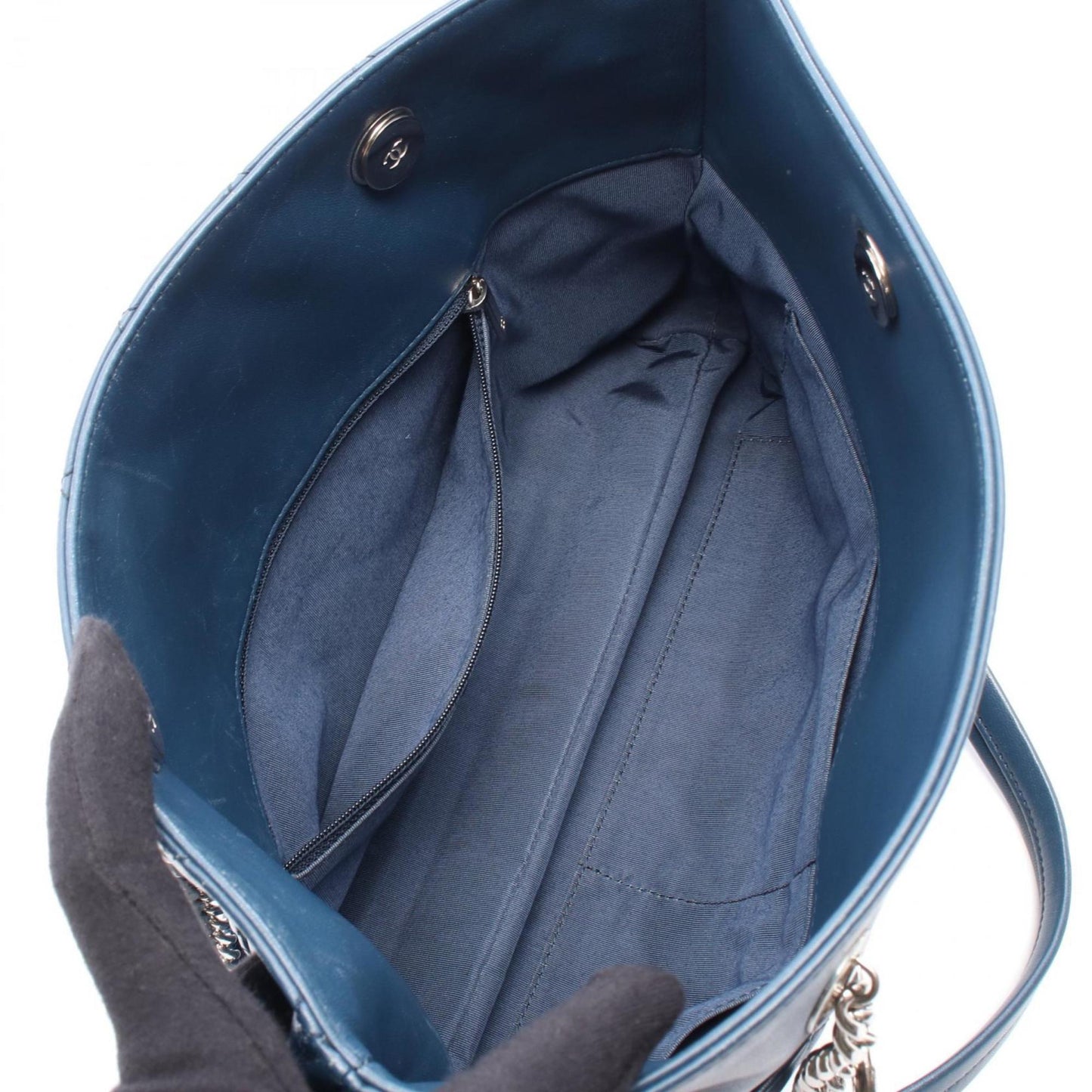 Chanel Blue Leather Tote Bag