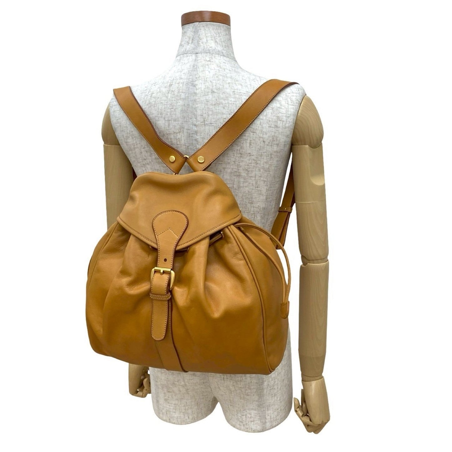 Gucci Brown Leather Backpack