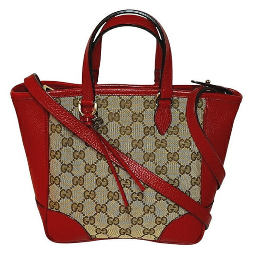 Gucci Beige Red Color Gg Canvas Handbag Shoulder Bag