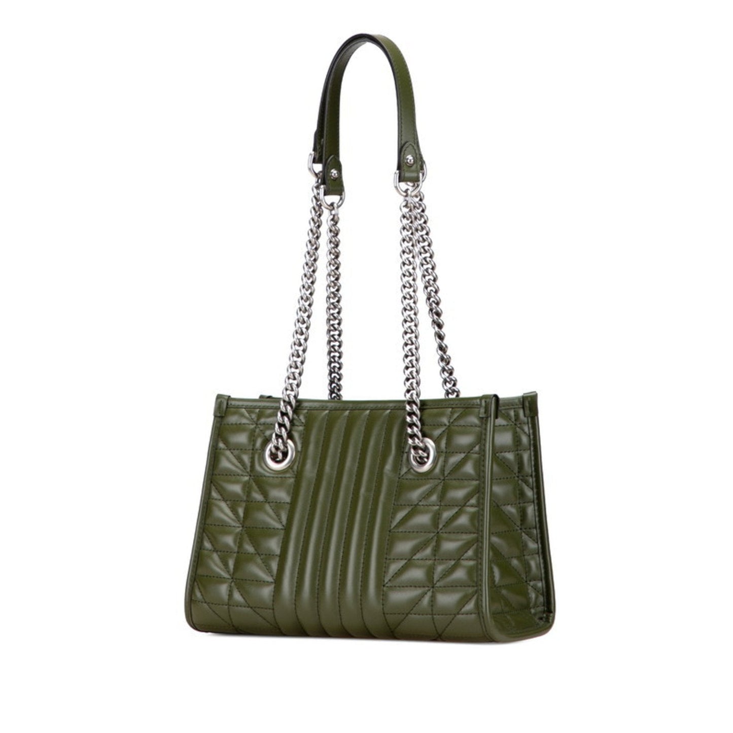 Gucci Gg Marmont Green Khaki Leather Shoulder Bag Tote Bag