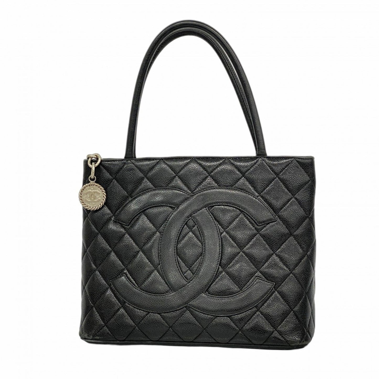 Chanel Black Grained Calfskin Tote Bag