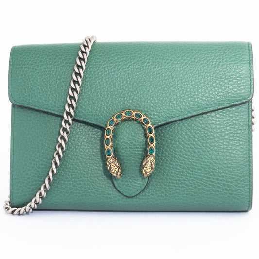 Gucci Green Leather Shoulder Bag