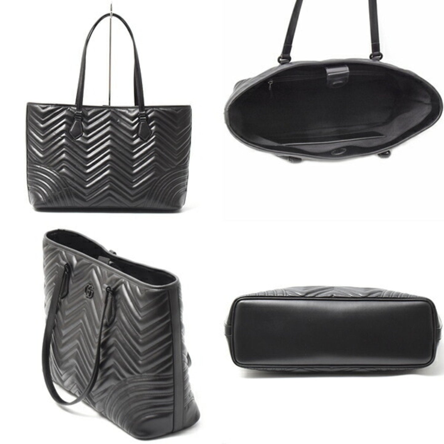 Gucci Black Leather Tote Bag