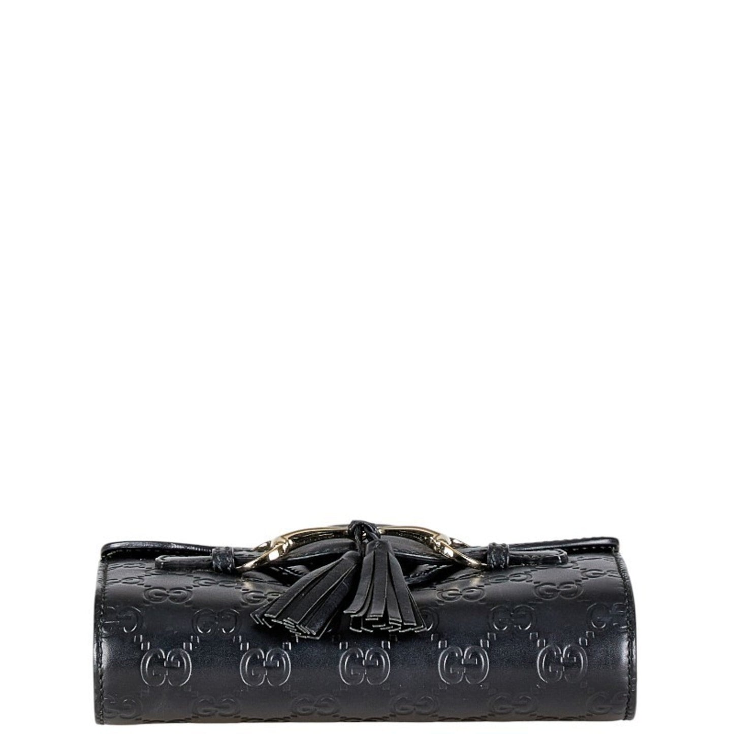 Gucci Horsebit Black Leather Shoulder Bag