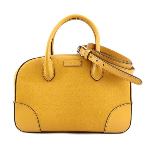 Gucci Yellow Leather Handbag Shoulder Bag