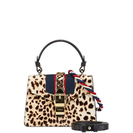 Gucci Beige Brown Leather Handbag Shoulder Bag