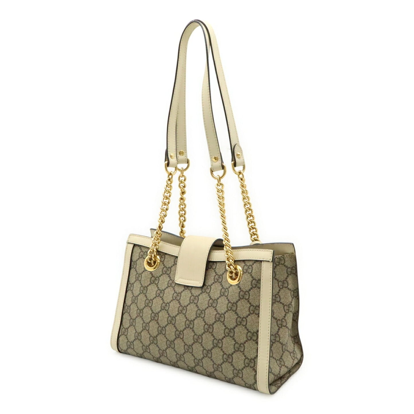 Gucci Beige Ivory Pvc Leather Shoulder Bag