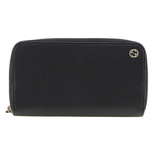 Gucci Black Leather Long Wallet (Bi-Fold)