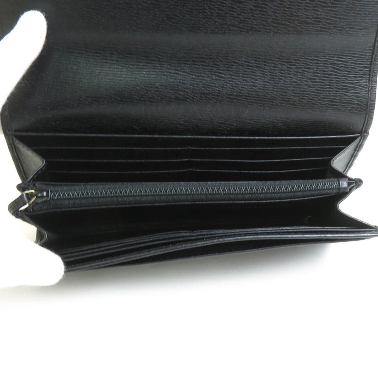 Gucci Black Leather Long Wallet (Bi-Fold)