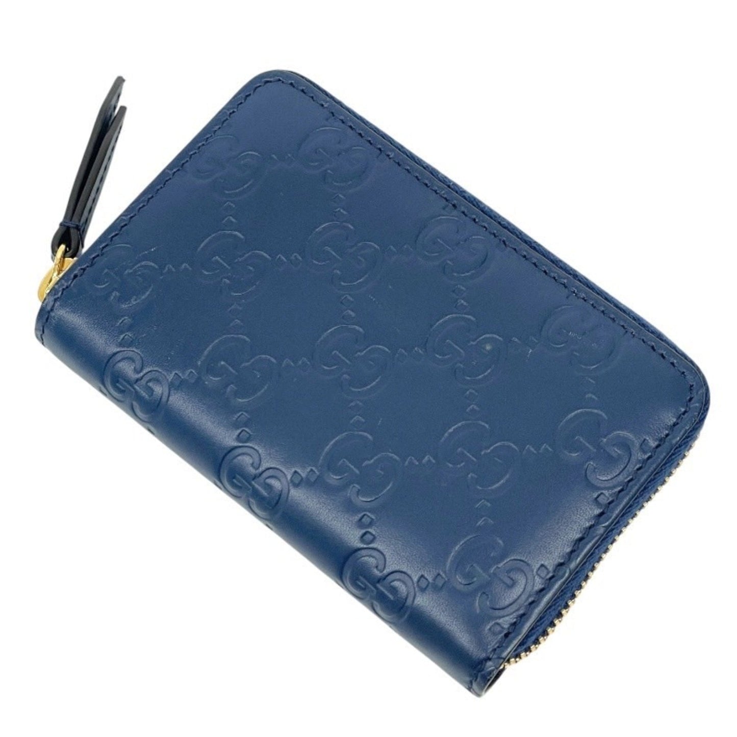 Gucci Blue Leather Coin Purse/Coin Case