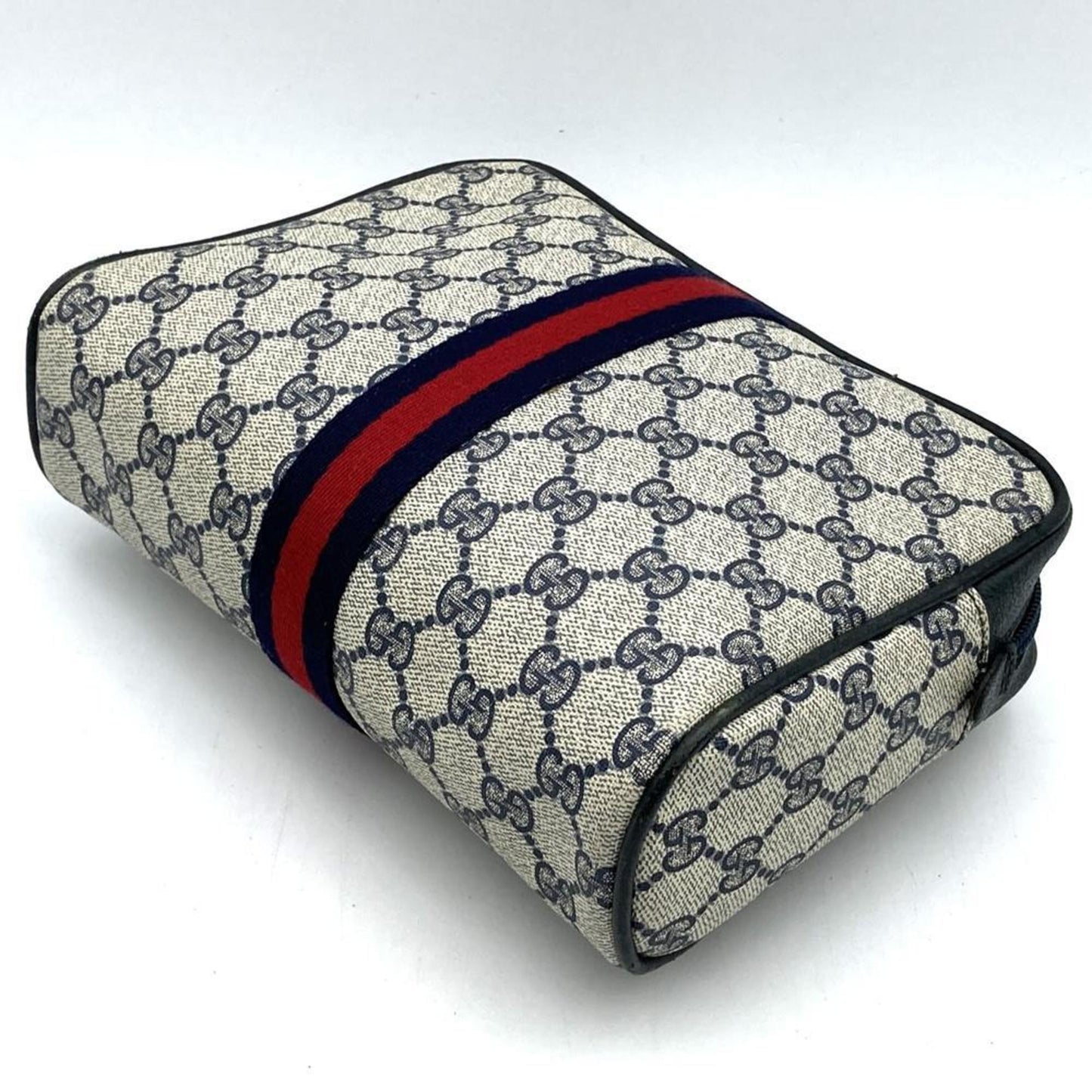 Gucci Navy Gg Supreme Clutch Bag Pouch