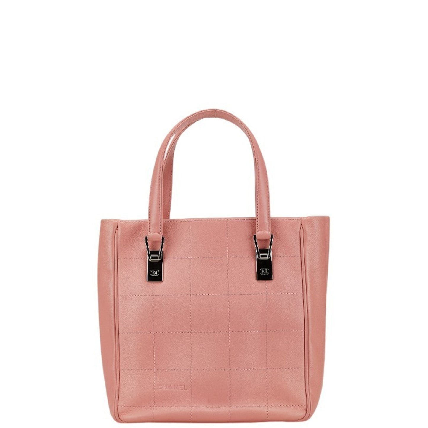 Chanel Chocolate Bar Pink Grained Calfskin Tote Bag