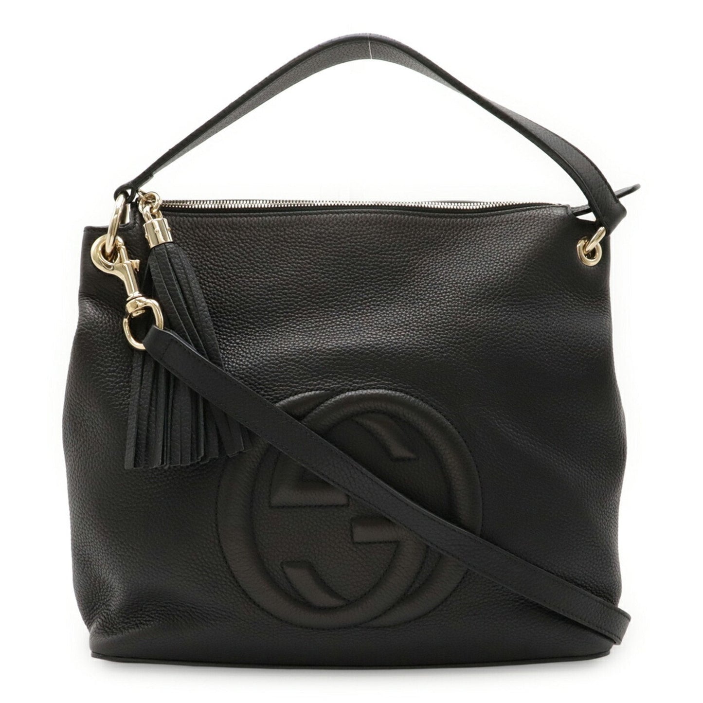 Gucci Black Leather Handbag Shoulder Bag