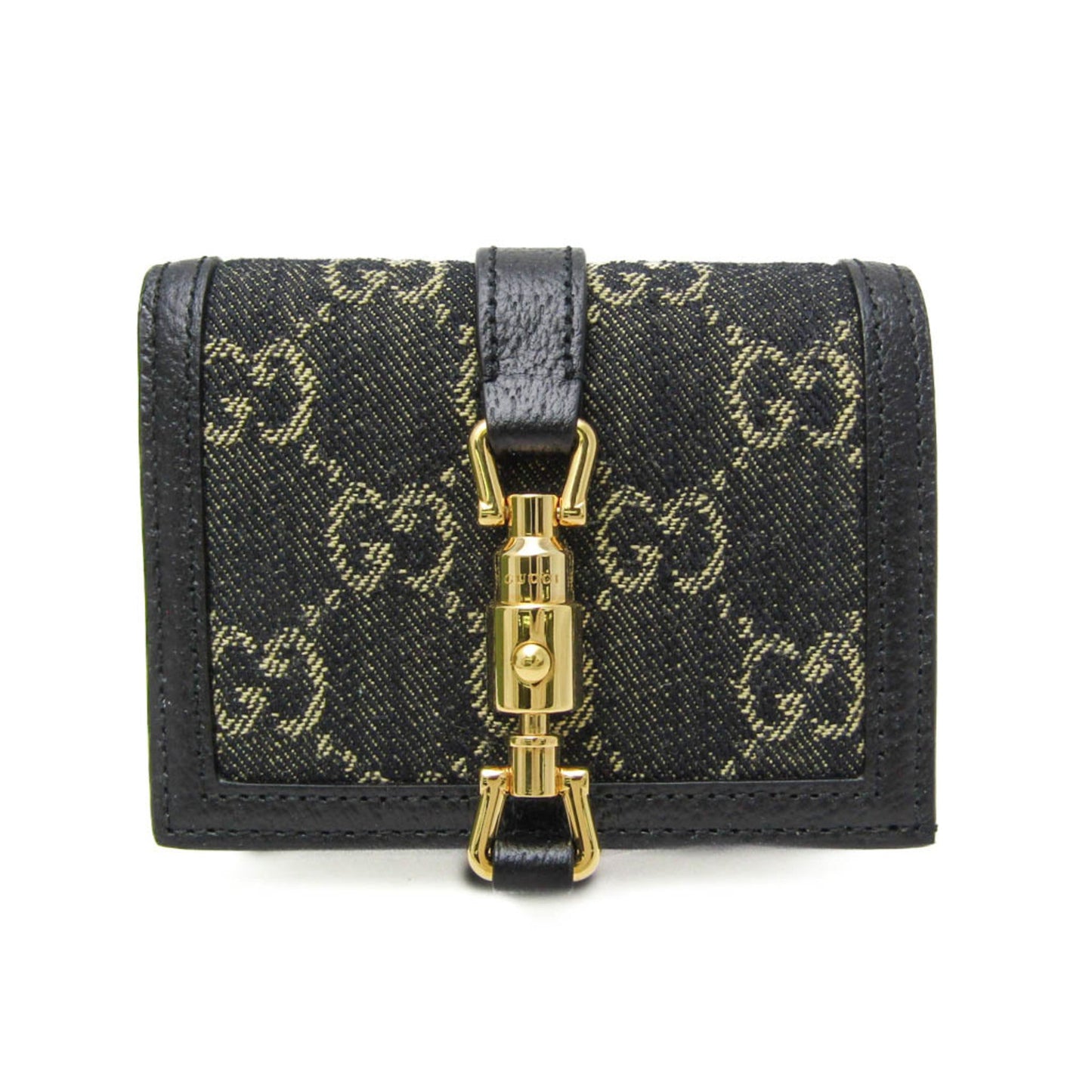 Gucci Black Denim Leather Wallet (Bi-Fold)