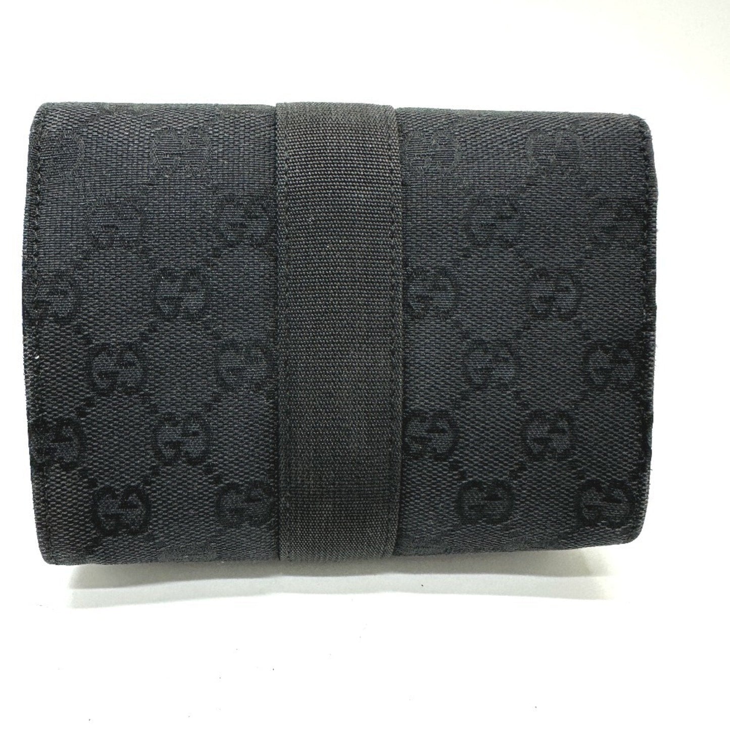 Gucci Black Gg Canvas Pouch