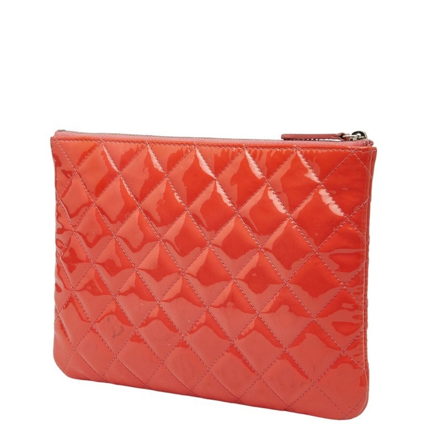 Chanel Matelasse Orange Clutch Bag