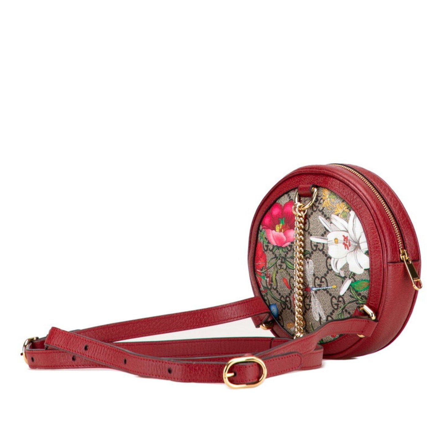 Gucci Flora Beige Multi-Color Red Color Pvc Leather Backpack