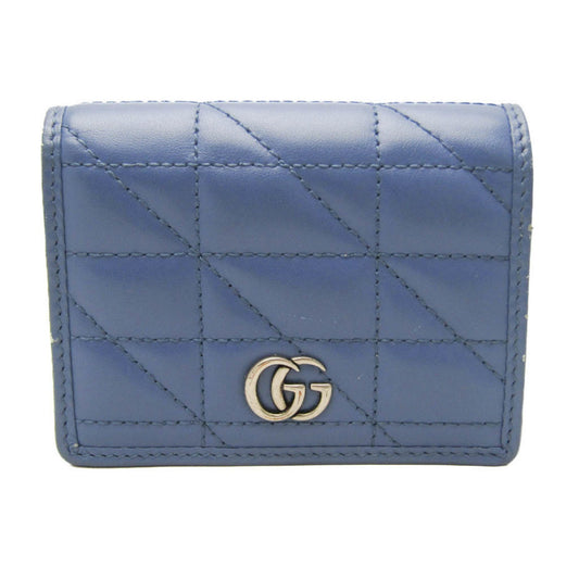 Gucci Blue Leather Wallet (Bi-Fold)