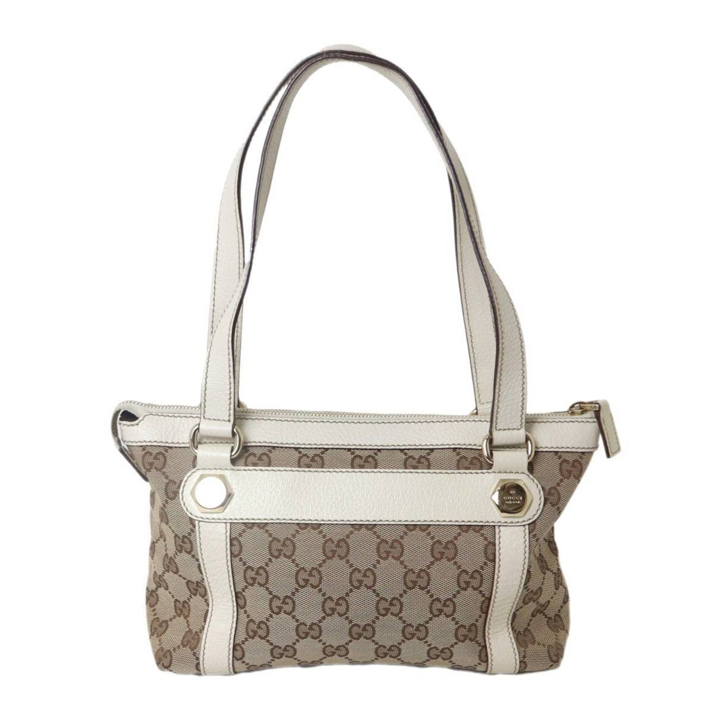 Gucci Gg Canvas Brown White Gg Canvas Handbag