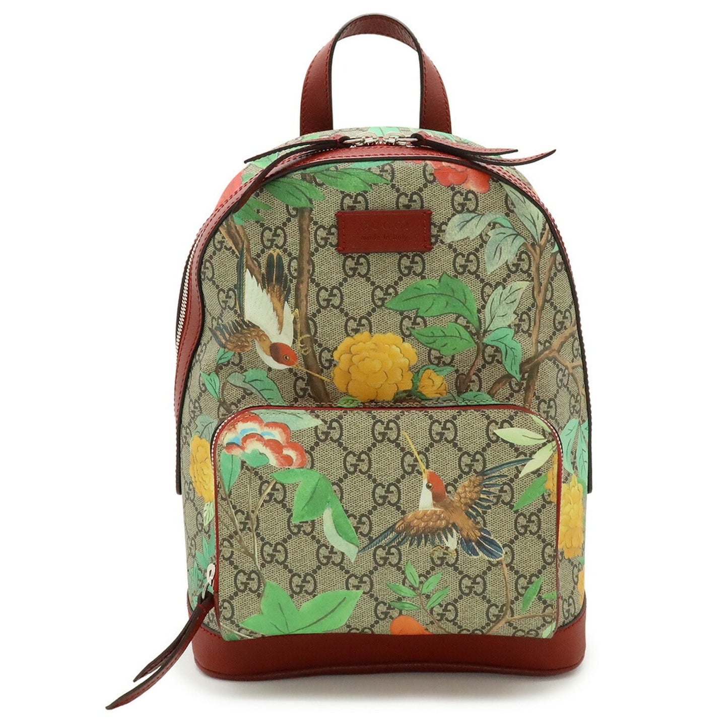 Gucci Beige Multi-Color Red Color Gg Supreme Leather Backpack