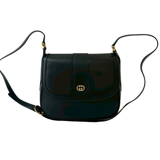 Gucci Black Leather Pochette Shoulder Bag