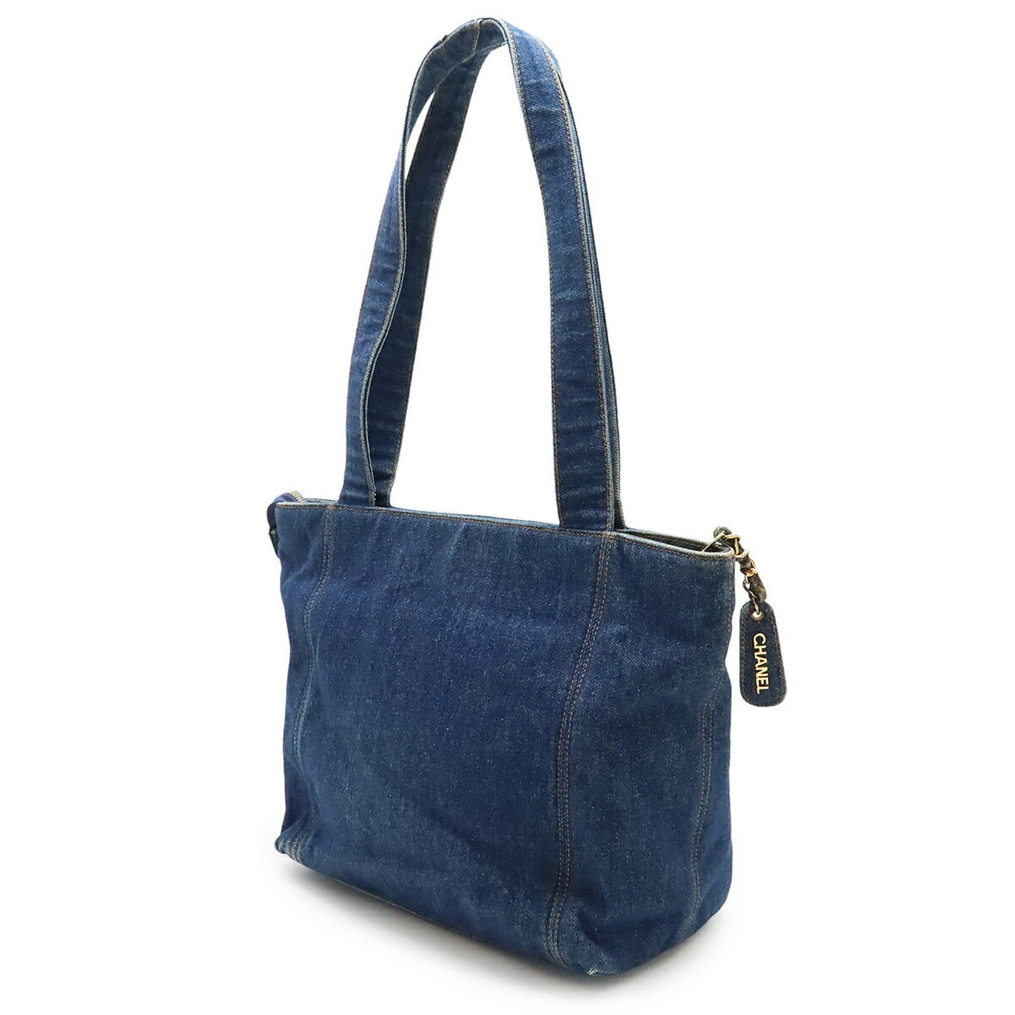 Chanel Denim Blue Denim Shoulder Bag Tote Bag