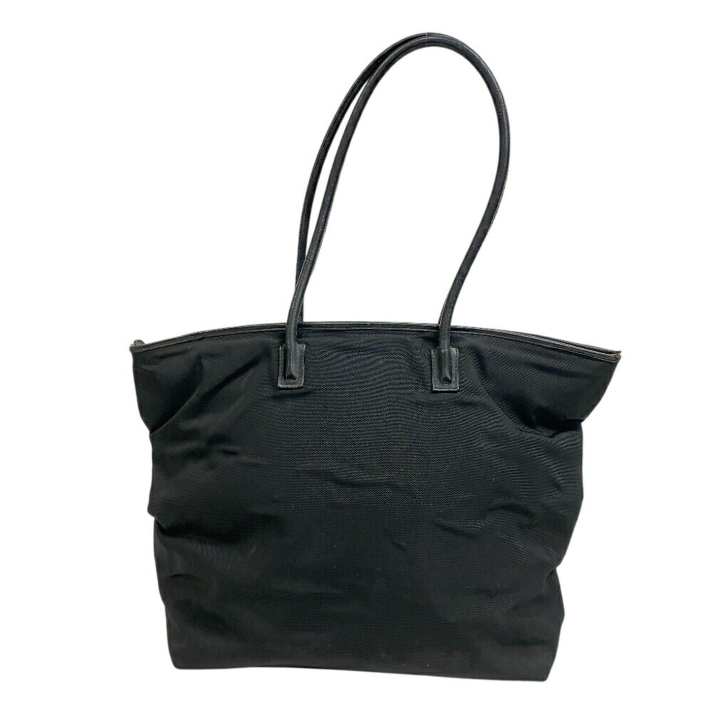 Gucci Black Nylon Leather Shoulder Bag Tote Bag