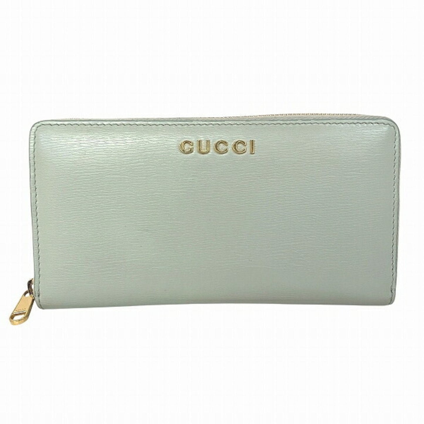 Gucci Pale Green Leather Long Wallet (Bi-Fold)
