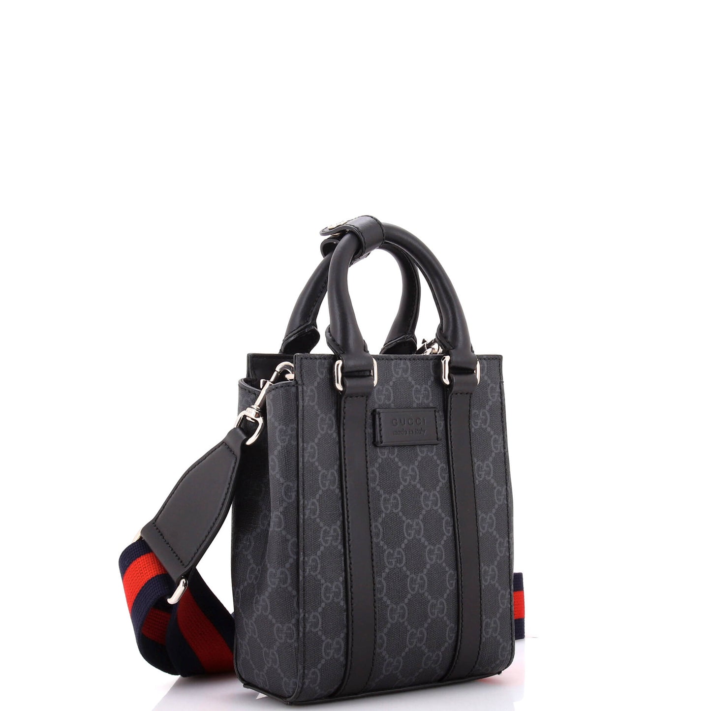 Convertible Web Open Tote GG Coated Canvas Mini