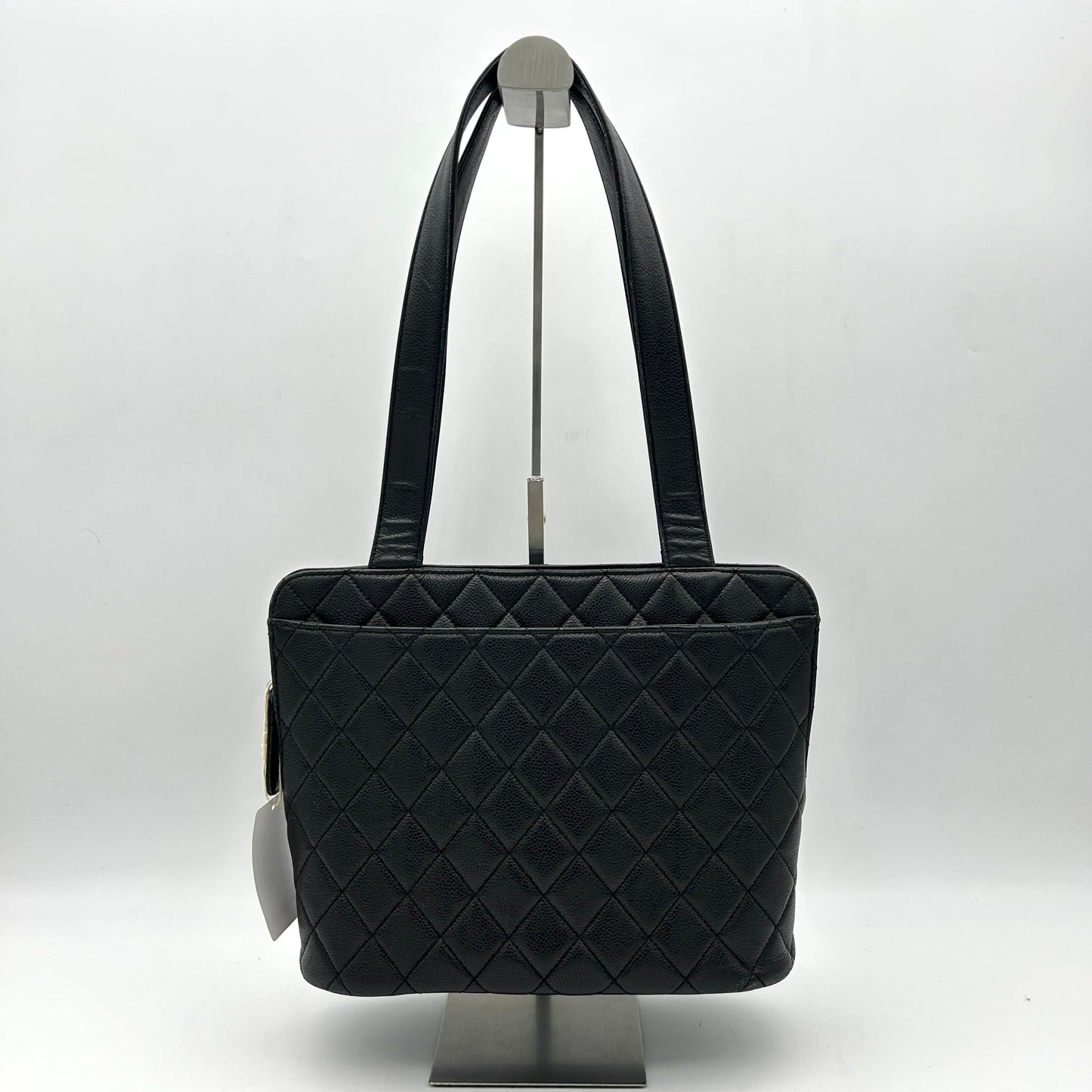 CHANEL Brown Lambskin Large Tote With Coco Mark Enamel WD332310