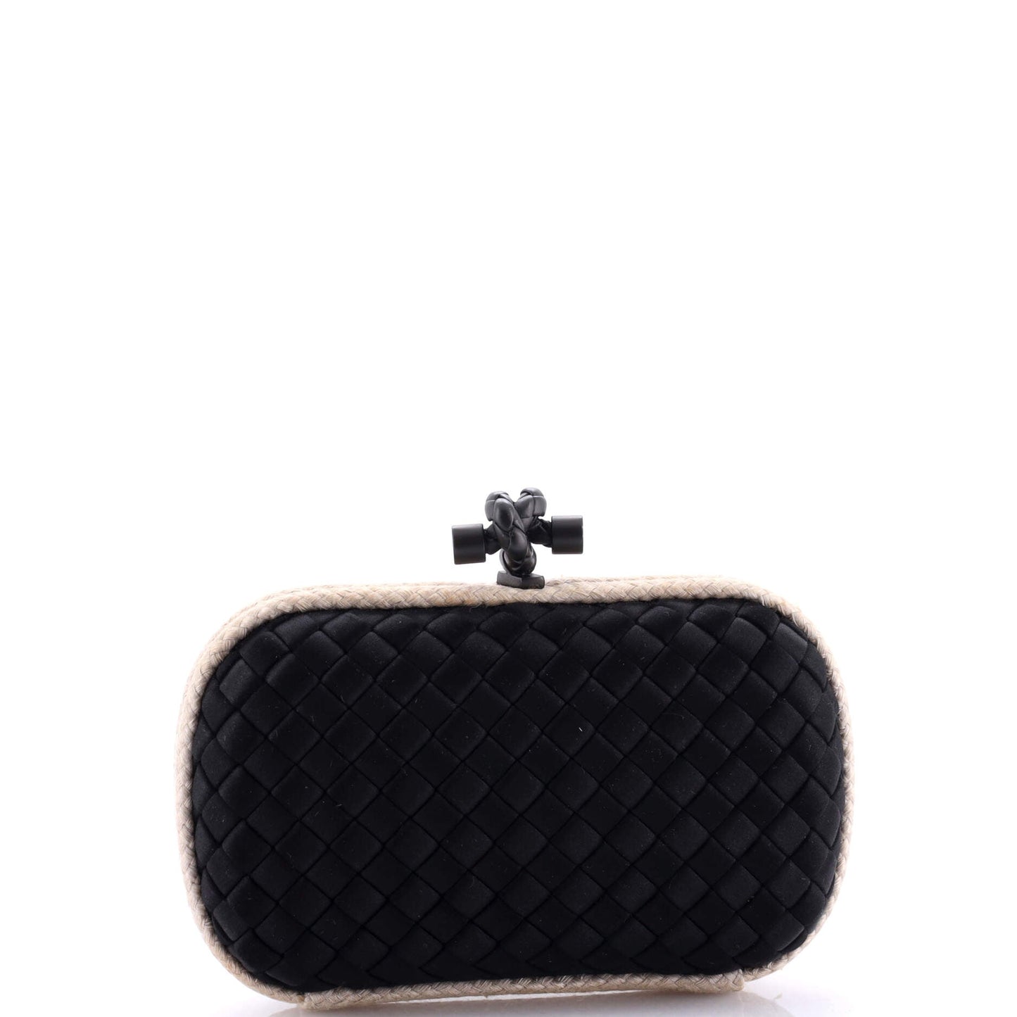 Box Knot Clutch Intrecciato Satin Small