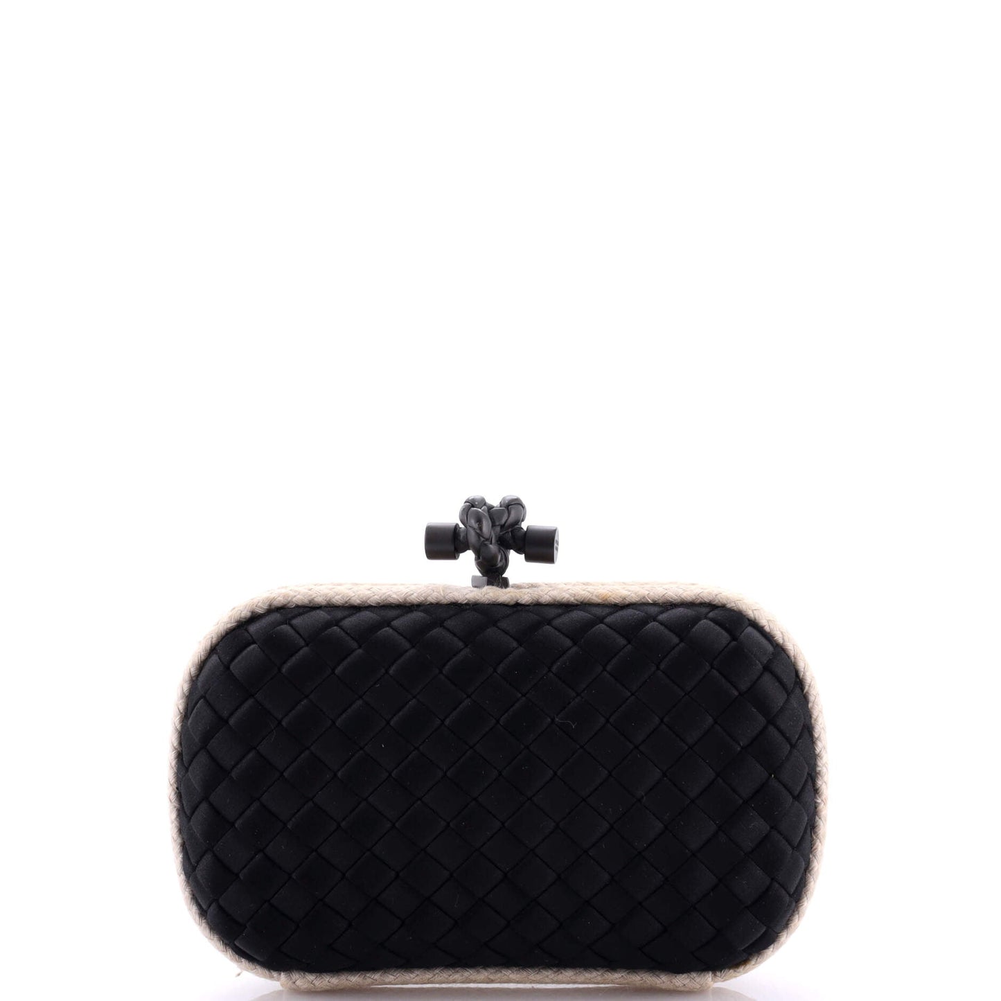 Box Knot Clutch Intrecciato Satin Small
