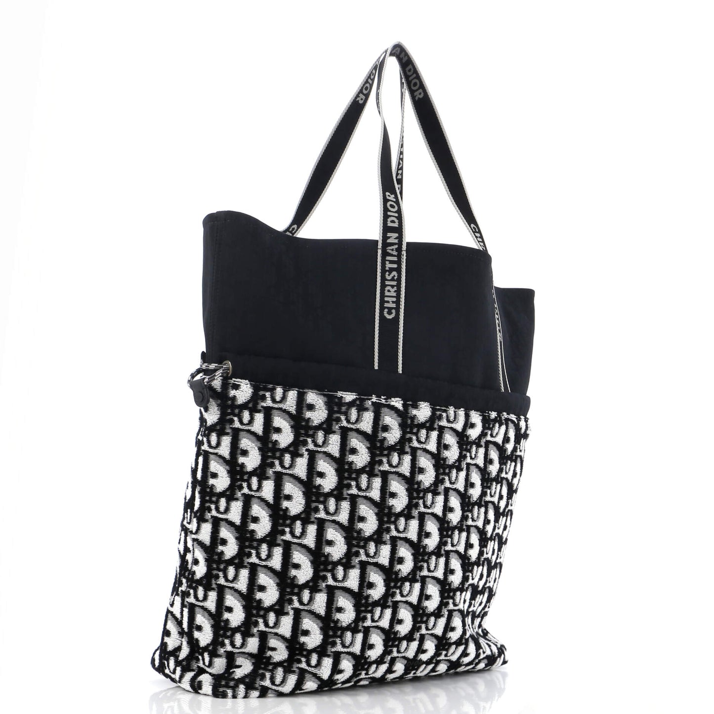 Reversible Tote Oblique Terry Cotton and Oblique Technical Nylon