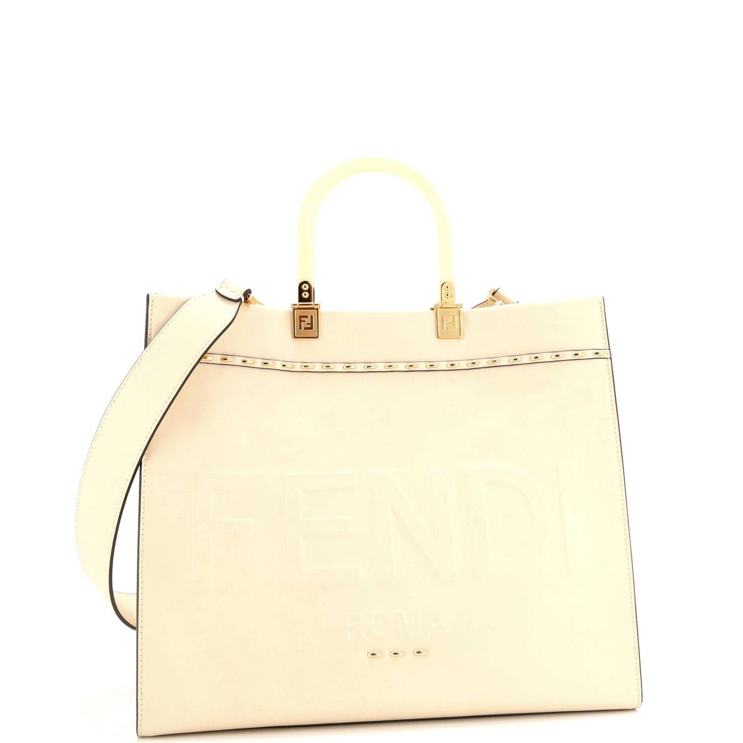 Sunshine Shopper Tote Studded Leather Medium
