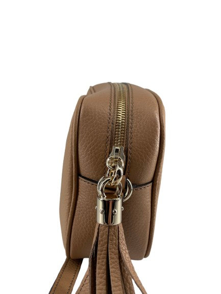 Gucci Soho Wristlet Pouch Leather Camel Leather Bag