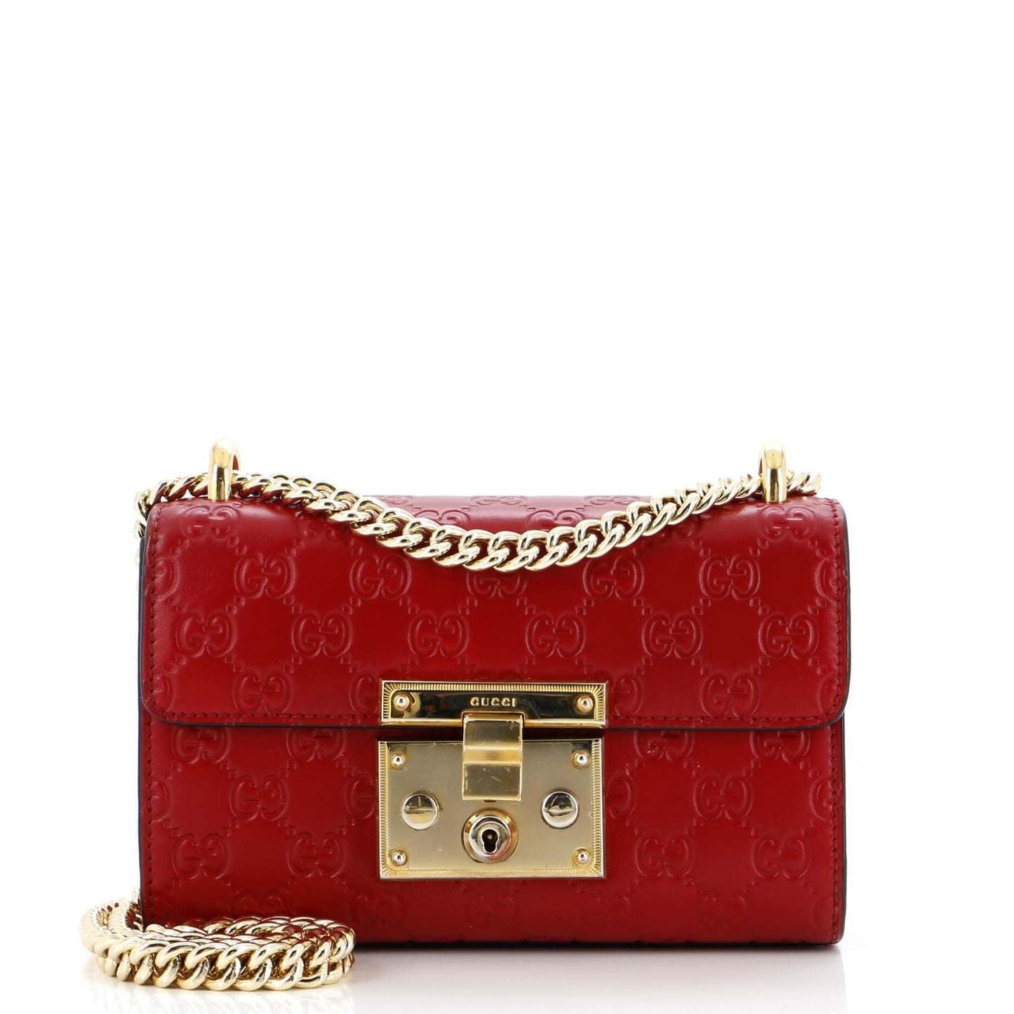Padlock Shoulder Bag Guccissima Leather Small