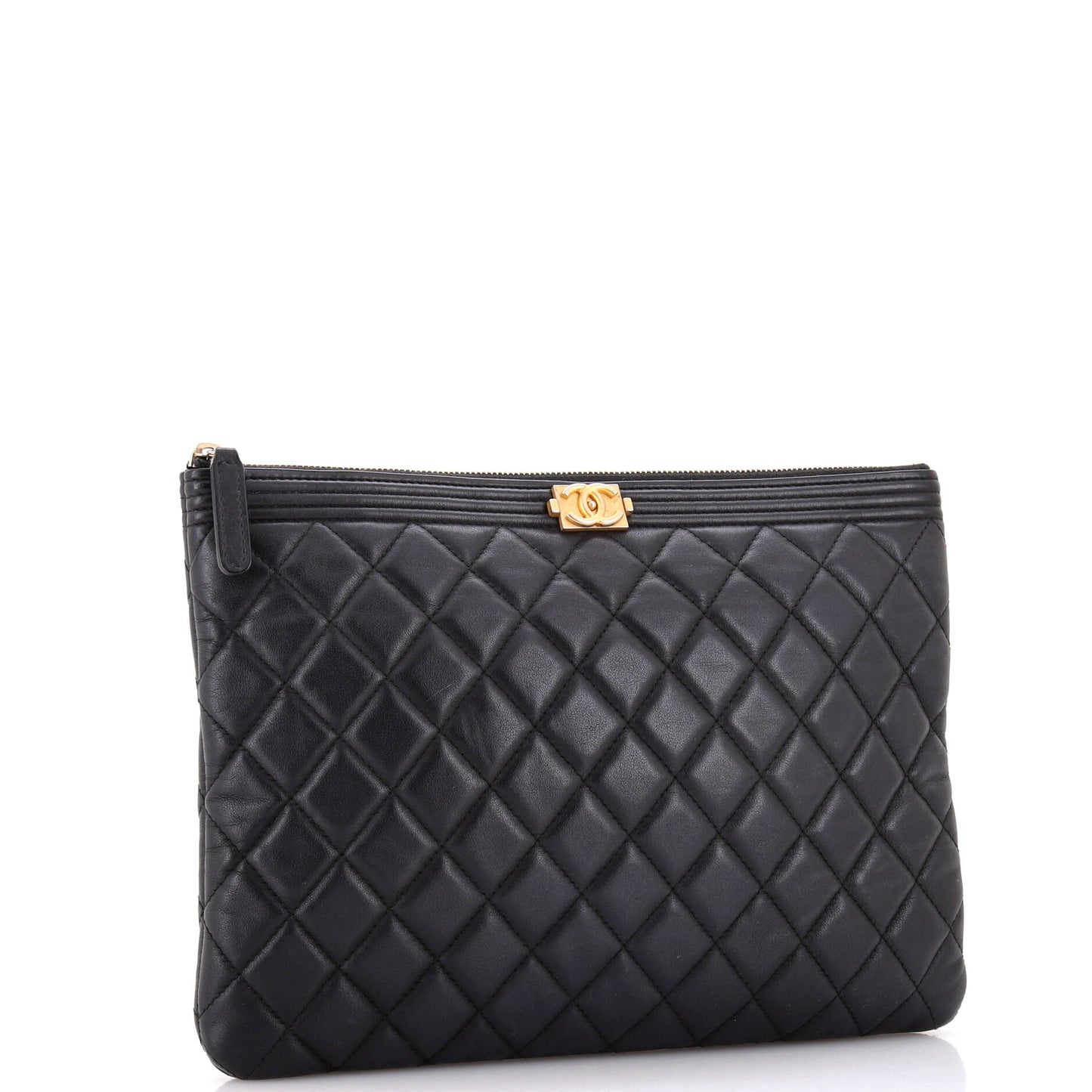 Boy O Case Clutch Quilted Lambskin Medium