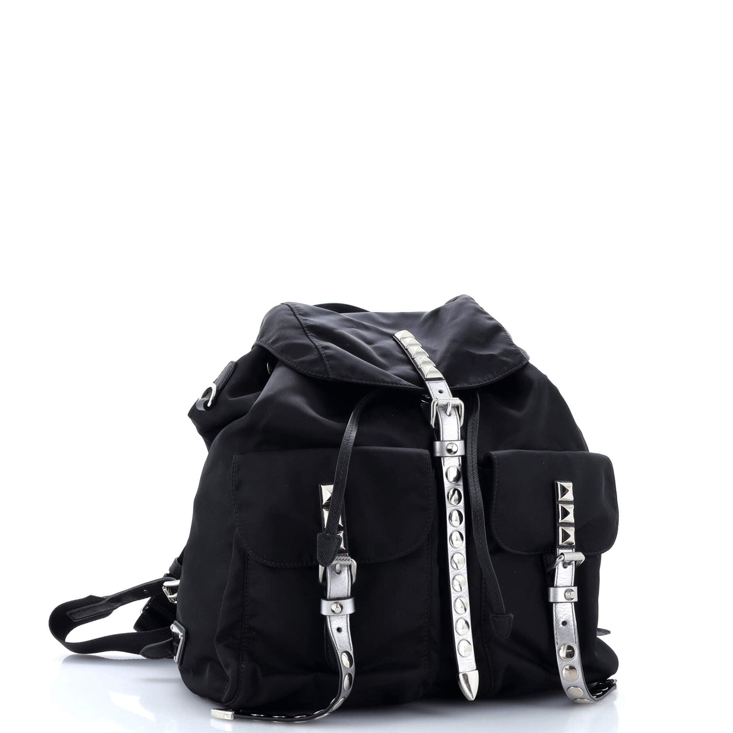 New Vela Backpack Tessuto with Studded Leather