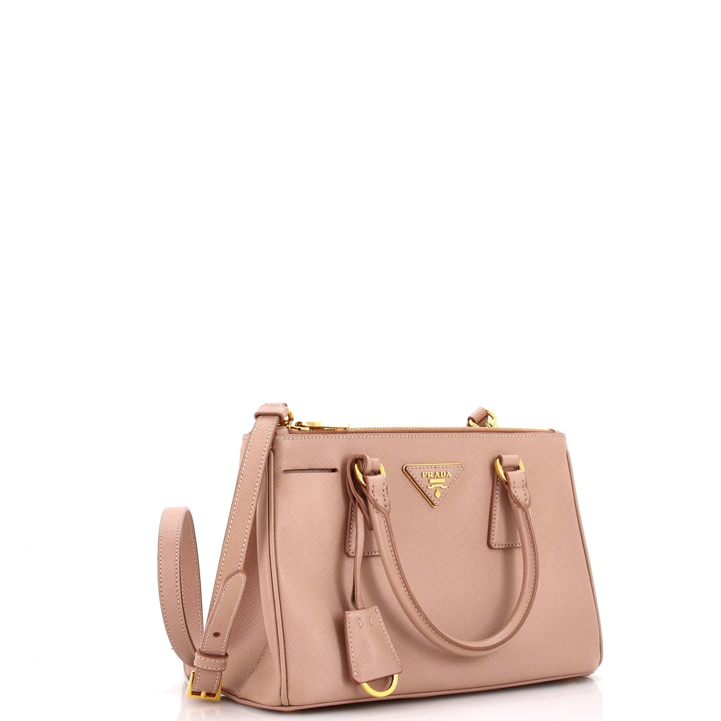 Double Zip Lux Tote Saffiano Leather Mini