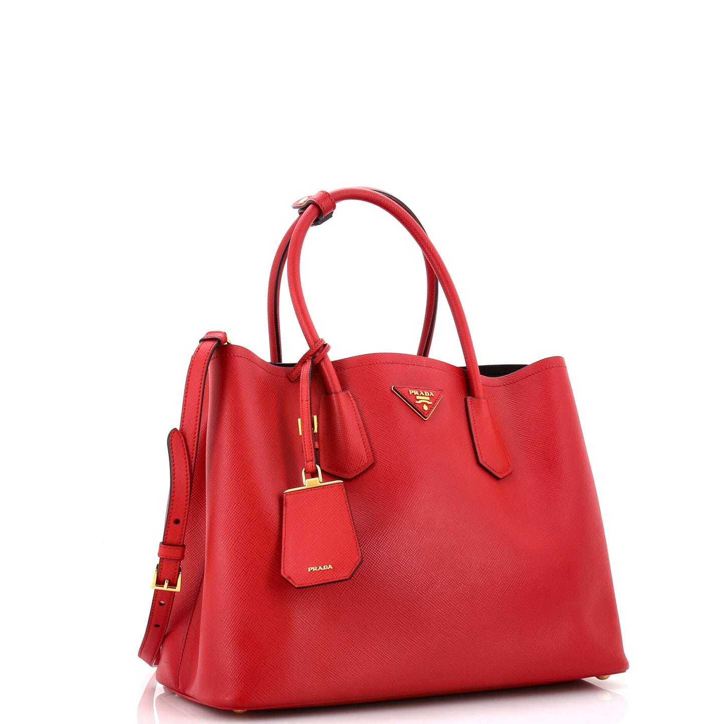 Cuir Double Tote Saffiano Leather Large